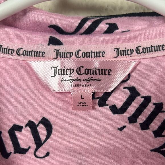 Juicy Couture Pink Button Down Pajama Tops Bundle size L - Picture 7 of 9